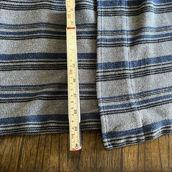 UGG Men’s Hooded Robe Size Small – Blue & Gray Striped Lounge Robe - Picture 8 of 11